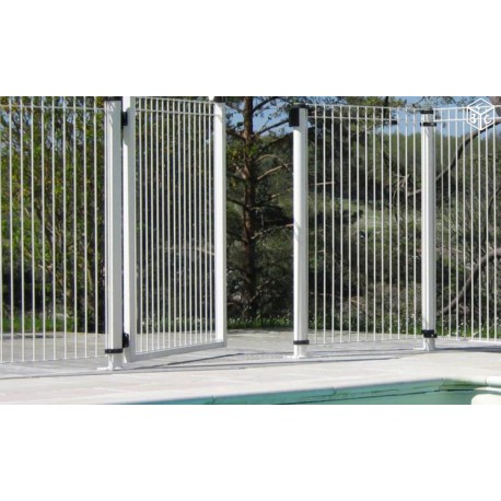 PORTILLON 1,00 m x 1,30 m SUR PLATINE POUR CLOTURES PISCINE